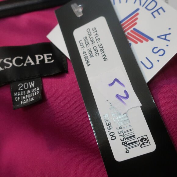 NWT Womens XSCAPE Fuchsia Dress 20W - Picture 10 of 10